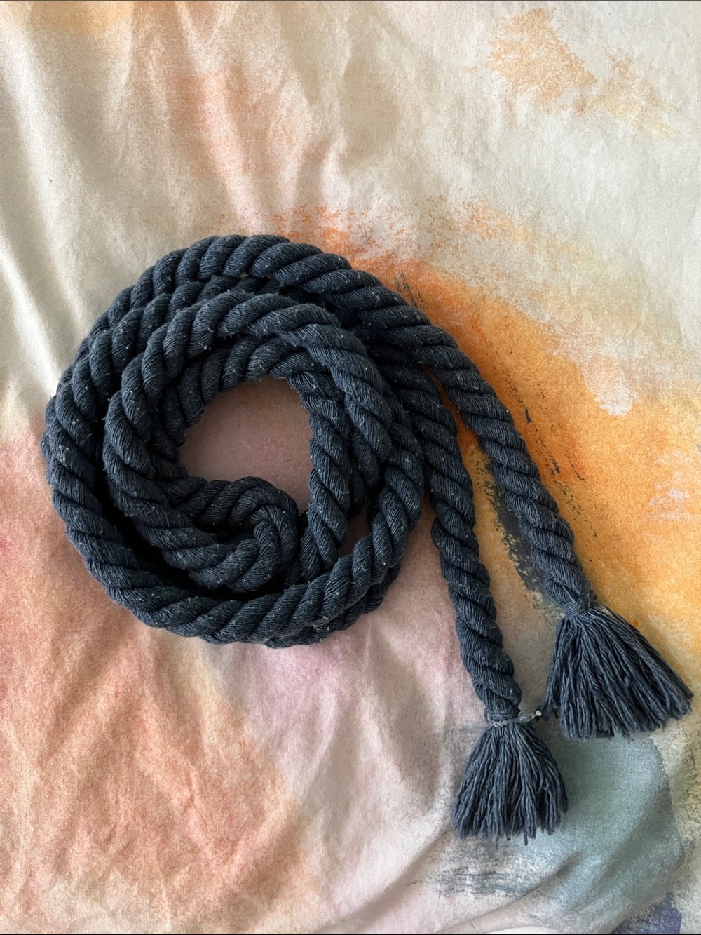 NWOT Navy Twisted Decorative Rope with Tassels